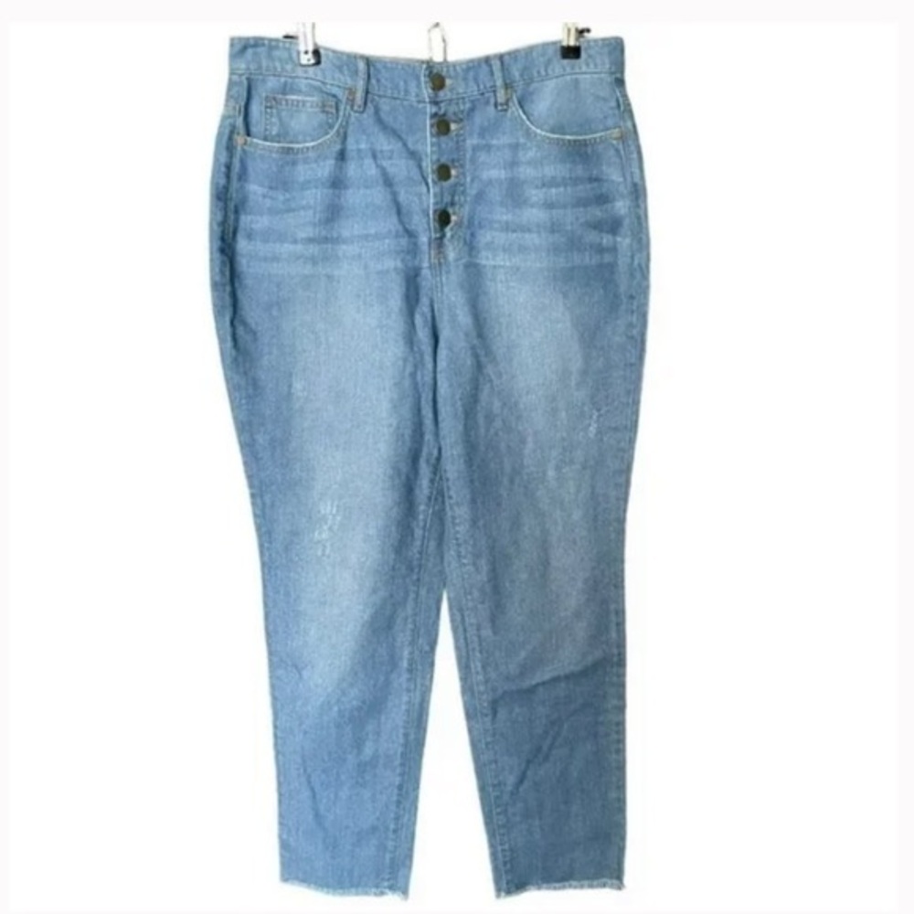 Rachel Hollis High Waisted Button Jeans | 12 EUC
